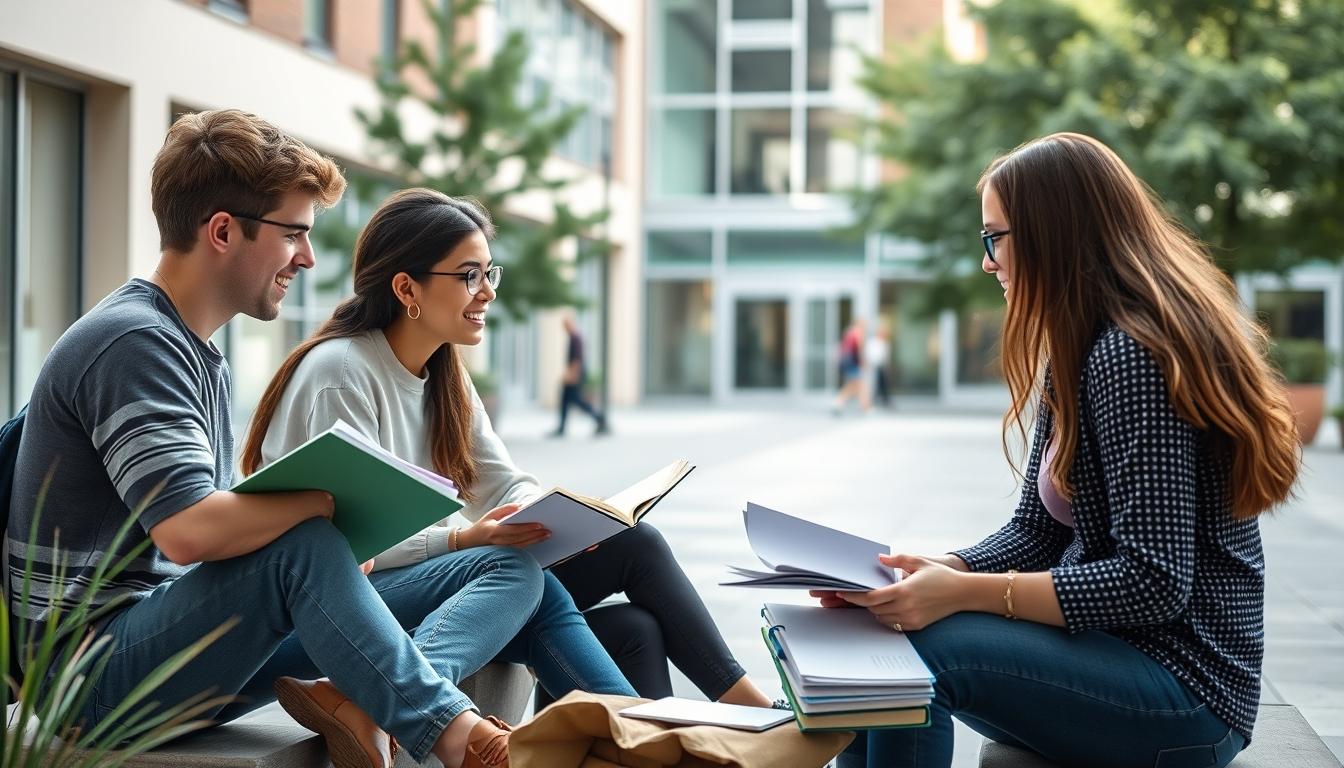 Modern university campus for students